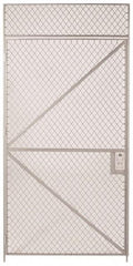 Folding Guard - 3' Wide x 10' High, Hinged Single Door for Temporary Structures - Woven Wire - Eagle Tool & Supply