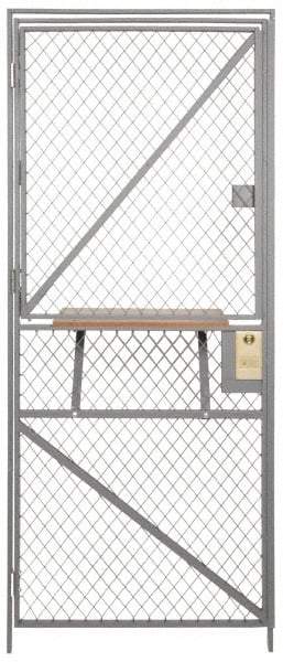 Folding Guard - 4' Wide x 7' High, Sliding Door for Temporary Structures - Woven Wire - Eagle Tool & Supply