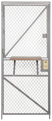 Folding Guard - 4' Wide x 7' High, Sliding Door for Temporary Structures - Woven Wire - Eagle Tool & Supply