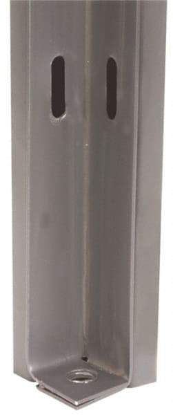 Folding Guard - 7' Tall, Temporary Structure Adjustable Corner Post - Grey Enamel Finish, for Temporary Structures - Eagle Tool & Supply