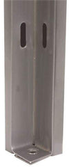 Folding Guard - 8' Tall, Temporary Structure Adjustable Corner Post - Grey Enamel Finish, for Temporary Structures - Eagle Tool & Supply