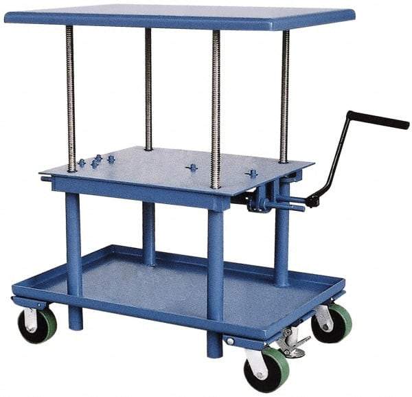 Vestil - 2,000 Lb Capacity Mechanical Lift Table - 24" to 42" Lift Height, 36" Platform Length x 30" Platform Width - Eagle Tool & Supply