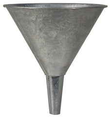 Value Collection - 1 Qt Capacity Steel Funnel - 5-1/2" Mouth OD, Straight Spout - Eagle Tool & Supply