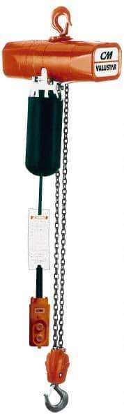 CM - 1/4 Ton Capacity, 16 FPM Lift Speed, Electric Chain Hoist - 10' Max Lift - Eagle Tool & Supply