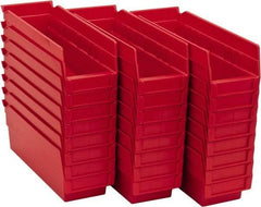 Akro-Mils - 11-5/8" Deep, Red Hopper Shelf Bin - 4" High x 4-1/8" Wide x 11-5/8" Long - Eagle Tool & Supply