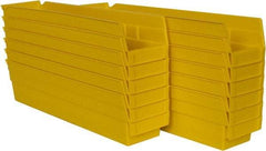 Akro-Mils - 17-7/8" Deep, Yellow Hopper Shelf Bin - 4" High x 4-1/8" Wide x 17-7/8" Long - Eagle Tool & Supply