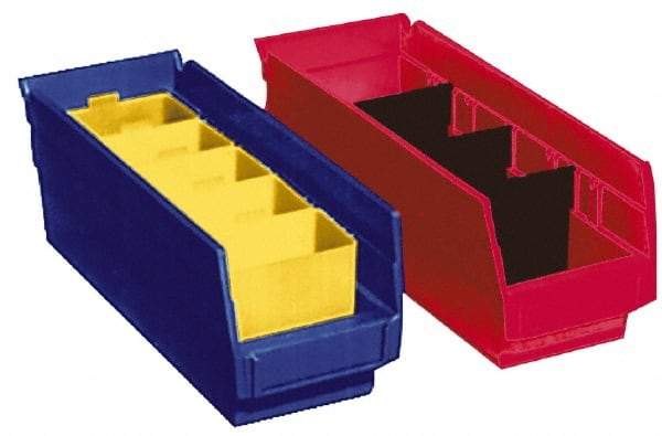 Akro-Mils - 11-5/8" Deep, Red Hopper Shelf Bin - 4" High x 2-3/4" Wide x 11-5/8" Long - Eagle Tool & Supply