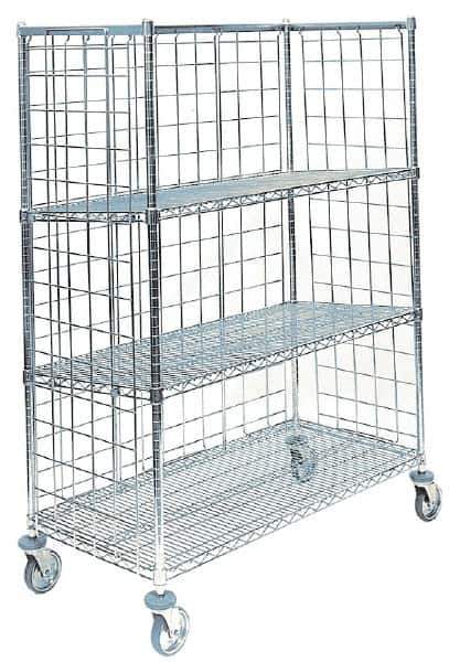 Metro - 1 Shelf, 3-Sided Steel Wire Truck Shelf - 36" Long x 24" Wide - Eagle Tool & Supply