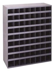 Durham - 42 Bin Bin Shelving Unit with Openings and Base - 12 Inch Overall Depth x 42 Inch Overall Height, Gray Steel Bins - Eagle Tool & Supply