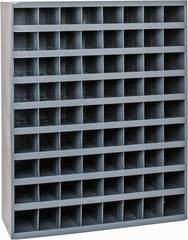 Durham - 72 Bin Bin Shelving Unit with Openings - 33-3/4 Inch Overall Width x 12 Inch Overall Depth x 42 Inch Overall Height, Gray Steel Bins - Eagle Tool & Supply