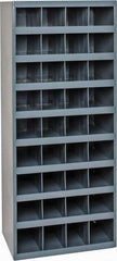 Durham - 36 Bin Bin Shelving Unit with Openings - 17-7/8 Inch Overall Width x 12 Inch Overall Depth x 42 Inch Overall Height, Gray Steel Bins - Eagle Tool & Supply