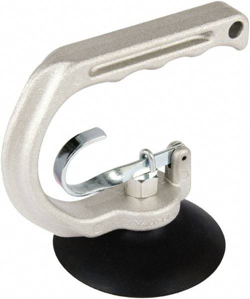 Made in USA - 25 Lb. Capacity Heavy Duty Double Cup Sheet Metal Lifter with Release Trigger - 4 Inch Cup Diameter - Eagle Tool & Supply