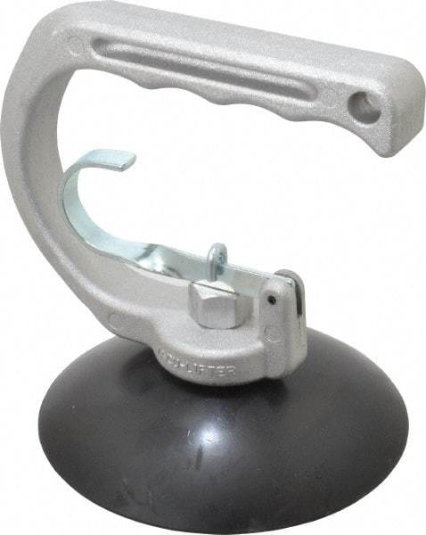 Made in USA - 35 Lb. Capacity Heavy Duty Double Cup Sheet Metal Lifter with Release Trigger - 5 Inch Cup Diameter - Eagle Tool & Supply