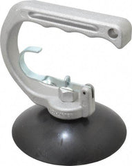 Made in USA - 35 Lb. Capacity Heavy Duty Double Cup Sheet Metal Lifter with Release Trigger - 5 Inch Cup Diameter - Eagle Tool & Supply