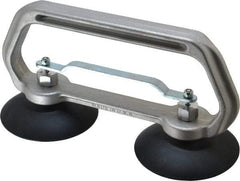 Made in USA - 50 Lb. Capacity Heavy Duty Double Cup Sheet Metal Lifter with Release Trigger - 10 Inch Handle Length and 4 Inch Cup Diameter - Eagle Tool & Supply