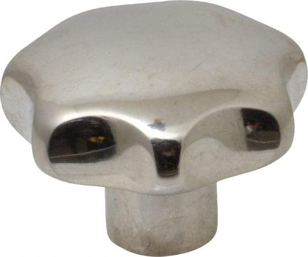 KIPP - 1.96" Head Diam, 7 Point Lobed Knob - 3/8" Hole, Stainless Steel - Eagle Tool & Supply
