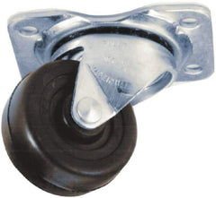 Albion - 4" Diam x 1-5/8" Wide x 5" OAH Top Plate Mount Swivel Caster - Phenolic, 450 Lb Capacity, Roller Bearing, 4 x 5-1/8" Plate - Eagle Tool & Supply
