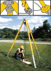 Spanco - 4,000 Lb Load Capacity, Steel Tripod Crane - Eagle Tool & Supply
