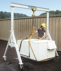 Spanco - 2,000 Lb Load Capacity Aluminum Gantry Crane - 12' Span - Eagle Tool & Supply