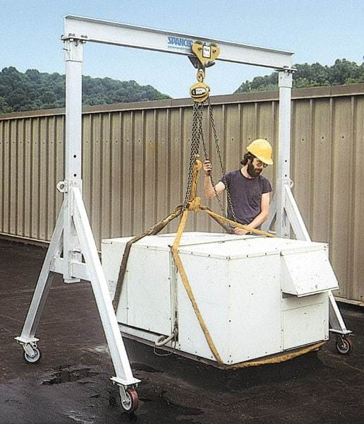 Spanco - 4,000 Lb Load Capacity Aluminum Gantry Crane - 10' Span - Eagle Tool & Supply