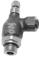 Legris - 14mm Tube OD x 1/2" BSPP Metal Flow Control Regulator - 0 to 145 psi, Buna Nitrile O-Ring & Treated Brass Material - Eagle Tool & Supply
