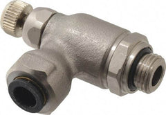 Legris - 8mm Tube OD x 1/4" BSPP Metal Flow Control Regulator - 0 to 145 psi, Buna Nitrile O-Ring & Treated Brass Material - Eagle Tool & Supply