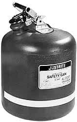 Justrite - 5 Gal Polyethylene Type I Safety Can - 16" High x 12-3/4" Diam, Red - Eagle Tool & Supply