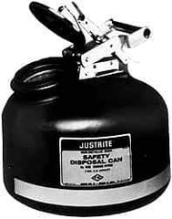 Justrite - Safety Disposal Cans Capacity (Gal.): 5.00 Material: Polyethylene - Eagle Tool & Supply