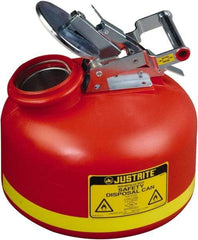 Justrite - Safety Disposal Cans Capacity (Gal.): 2.00 Material: Polyethylene - Eagle Tool & Supply