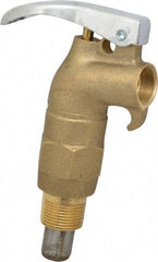 Value Collection - 3/4" NPT Brass Rigid Drum Faucet - External Arrester, Self Closing - Eagle Tool & Supply