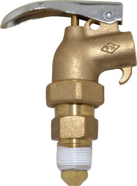 Justrite - 3/4" NPT Brass Adjustable Drum Faucet - FM Approved, Internal Arrester, Self Closing - Eagle Tool & Supply