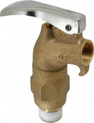 Justrite - 3/4" NPT Brass Rigid Drum Faucet - FM Approved, No Arrester, Self Closing - Eagle Tool & Supply