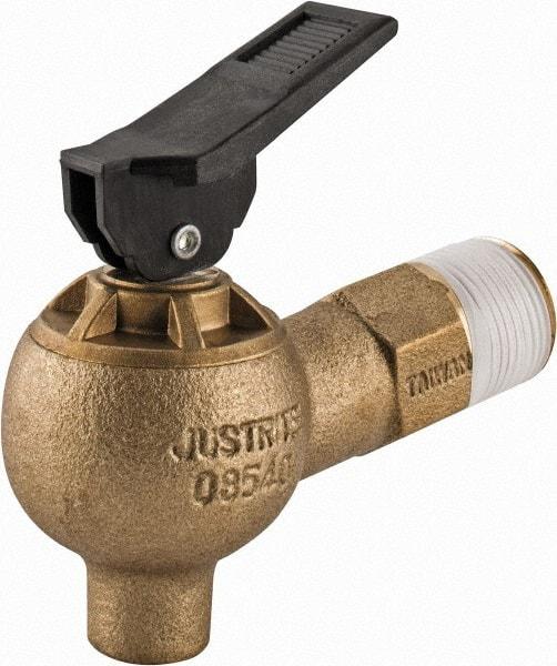 Justrite - 3/4" NPT Brass Drum Faucet - FM Approved - Eagle Tool & Supply