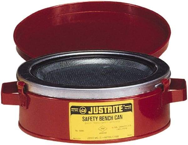 Justrite - Safety Bench Cans & Dip/Wash Tanks Type: Bench Can Capacity (Qt.): 1.00 - Eagle Tool & Supply