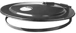 Justrite - 55 Gal, Steel Drum Cover - Hinged Self-Closing Drum Cover - Eagle Tool & Supply