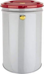 Justrite - 30 Gallon Complete Unit Fire Resistant Steel Drum and Head - 19-1/4 Inch Outside Diameter, 7 Inch Opening Diameter, 29-3/4 Inch High, FM and UL Standards - Eagle Tool & Supply