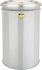 Justrite - 30 Gallon Complete Unit Fire Resistant Steel Drum and Aluminum Head - 19-7/8 Inch Outside Diameter, 7 Inch Opening Diameter, 29-3/4 Inch High, FM and UL Standards - Eagle Tool & Supply