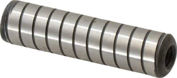 Holo-Krome - 1/2" Diam x 2" Pin Length 4000 Alloy Steel Pull Out Dowel Pin - Black Luster Finish, C 47-58 & C 60 (Surface) Hardness, 1 Beveled & 1 Threaded End - Eagle Tool & Supply