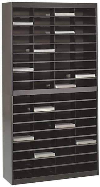 Safco - Deluxe Document Organizer - 72 Compartments, 9" Wide x 3" High x 12-1/4" Deep Compartment - Eagle Tool & Supply