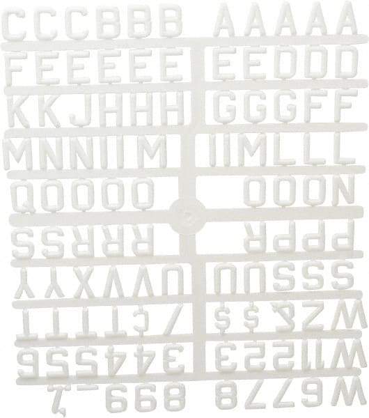 Ghent - Plastic Letter Kits Type: Reusable Letters Display Size: 3/4 (Inch) - Eagle Tool & Supply