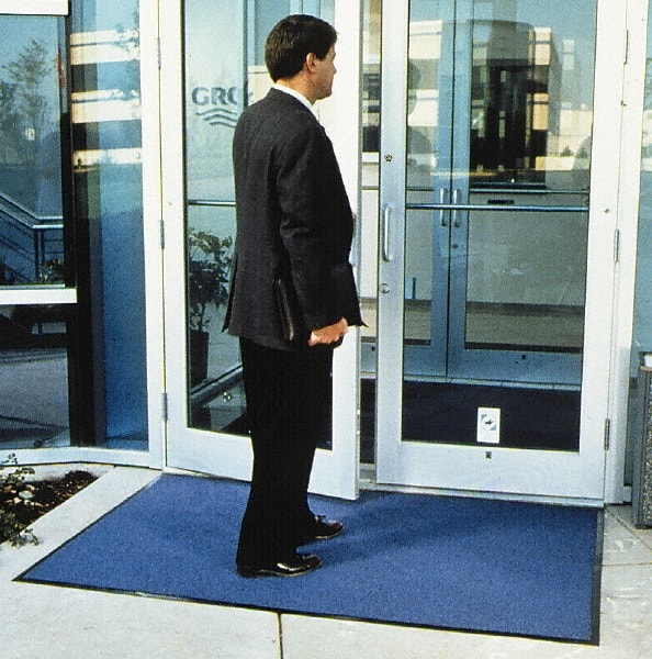 Entrance Mat: 60' Long, 3' Wide, Polypropylene Surface Outdoor, Heavy-Duty Traffic, Vinyl Base, Brown