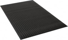 Wearwell - 5' Long x 3' Wide, Dry Environment, Anti-Fatigue Matting - Black, Vinyl with Vinyl Sponge Base, Rounded on 4 Sides - Eagle Tool & Supply
