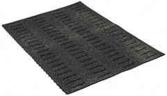 Wearwell - 3' Long x 2' Wide, Dry/Wet Environment, Anti-Fatigue Matting - Black, Vinyl with Vinyl Base, Beveled on 4 Sides - Eagle Tool & Supply