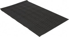 Wearwell - 5' Long x 3' Wide, Dry/Wet Environment, Anti-Fatigue Matting - Black, Vinyl Base, Beveled on 4 Sides - Eagle Tool & Supply