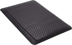 Wearwell - 3' Long x 2' Wide, Dry Environment, Anti-Fatigue Matting - Black, Vinyl with Nitrile Blend Base, Beveled on 4 Sides - Eagle Tool & Supply
