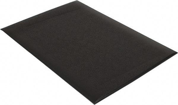 Wearwell - 3' Long x 2' Wide, Dry Environment, Anti-Fatigue Matting - Black, Vinyl with Vinyl Sponge Base, Rounded on 4 Sides - Eagle Tool & Supply