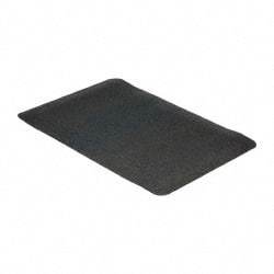 Wearwell - 3' Long x 2' Wide, Dry Environment, Anti-Fatigue Matting - Black, Natural Rubber with Nitrile Blend Base, Beveled on 4 Sides - Eagle Tool & Supply