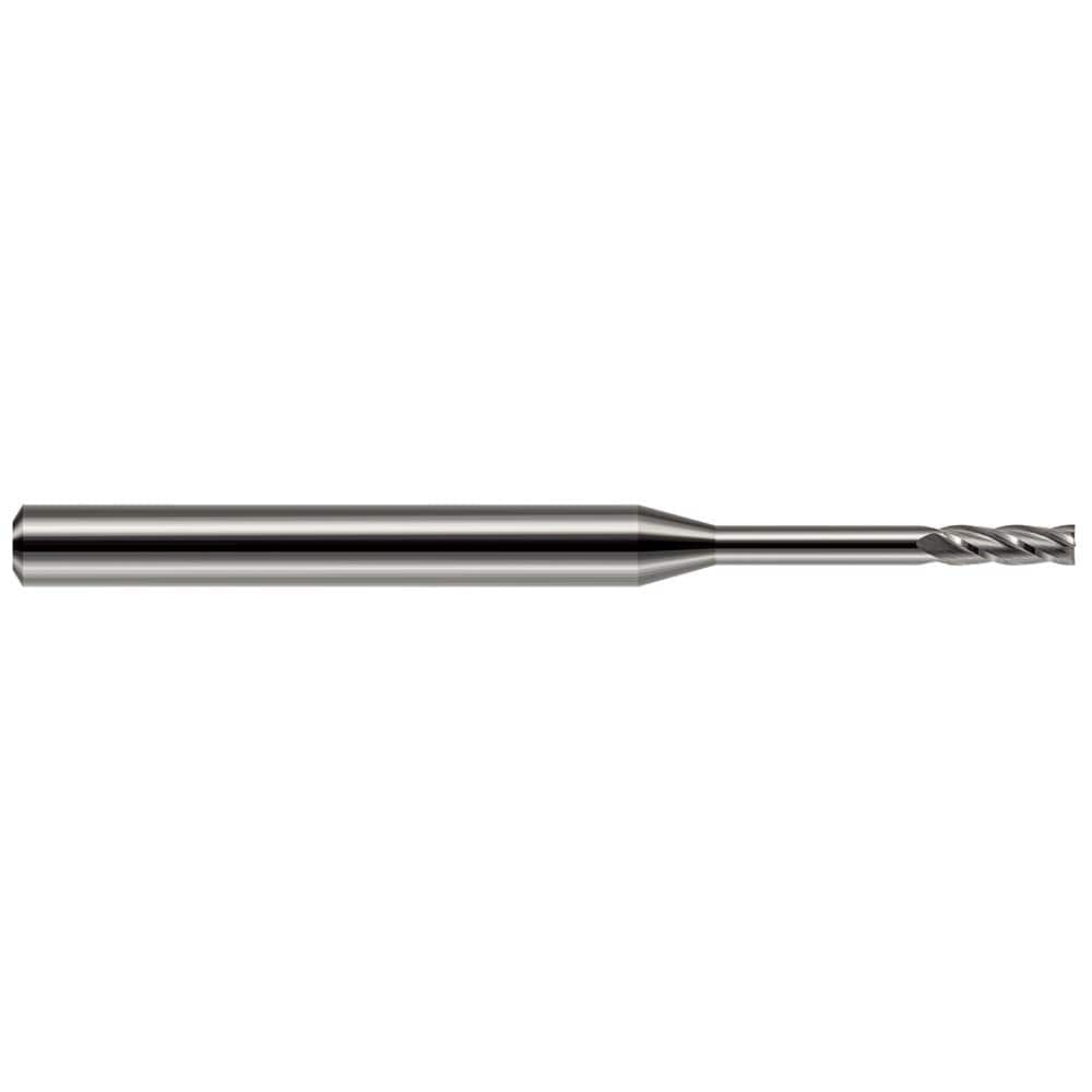 Harvey Tool - .045" Diam, 0.135" Length of Cut, 1/8" Shank Diam, 1-1/2" OAL, 4 Flute Solid Carbide Square End Mill - Eagle Tool & Supply