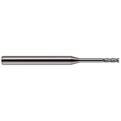Harvey Tool - .045" Diam, 0.135" Length of Cut, 1/8" Shank Diam, 1-1/2" OAL, 4 Flute Solid Carbide Square End Mill - Eagle Tool & Supply