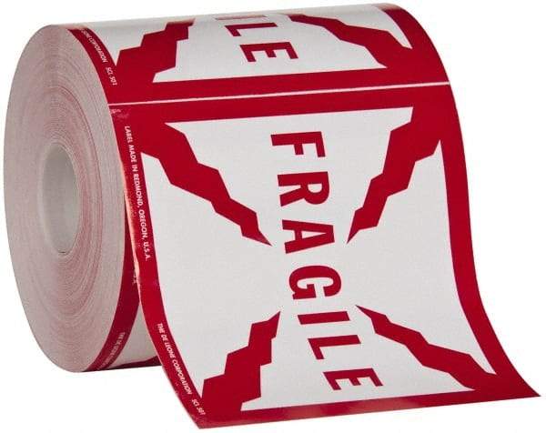 Made in USA - Fragile Shipping Label - 4" High x 4" Wide - Eagle Tool & Supply